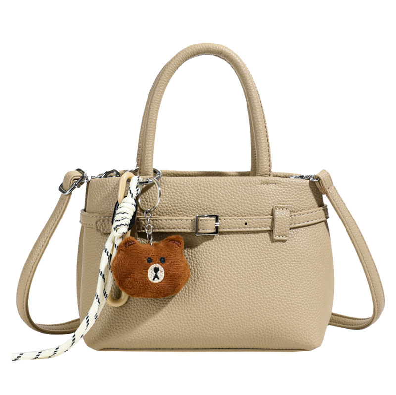 designer Women's Trendy Niche Lychee Texture Handbag 2025 Spring New Versatile Commuter Shoulder Crossbody Bag