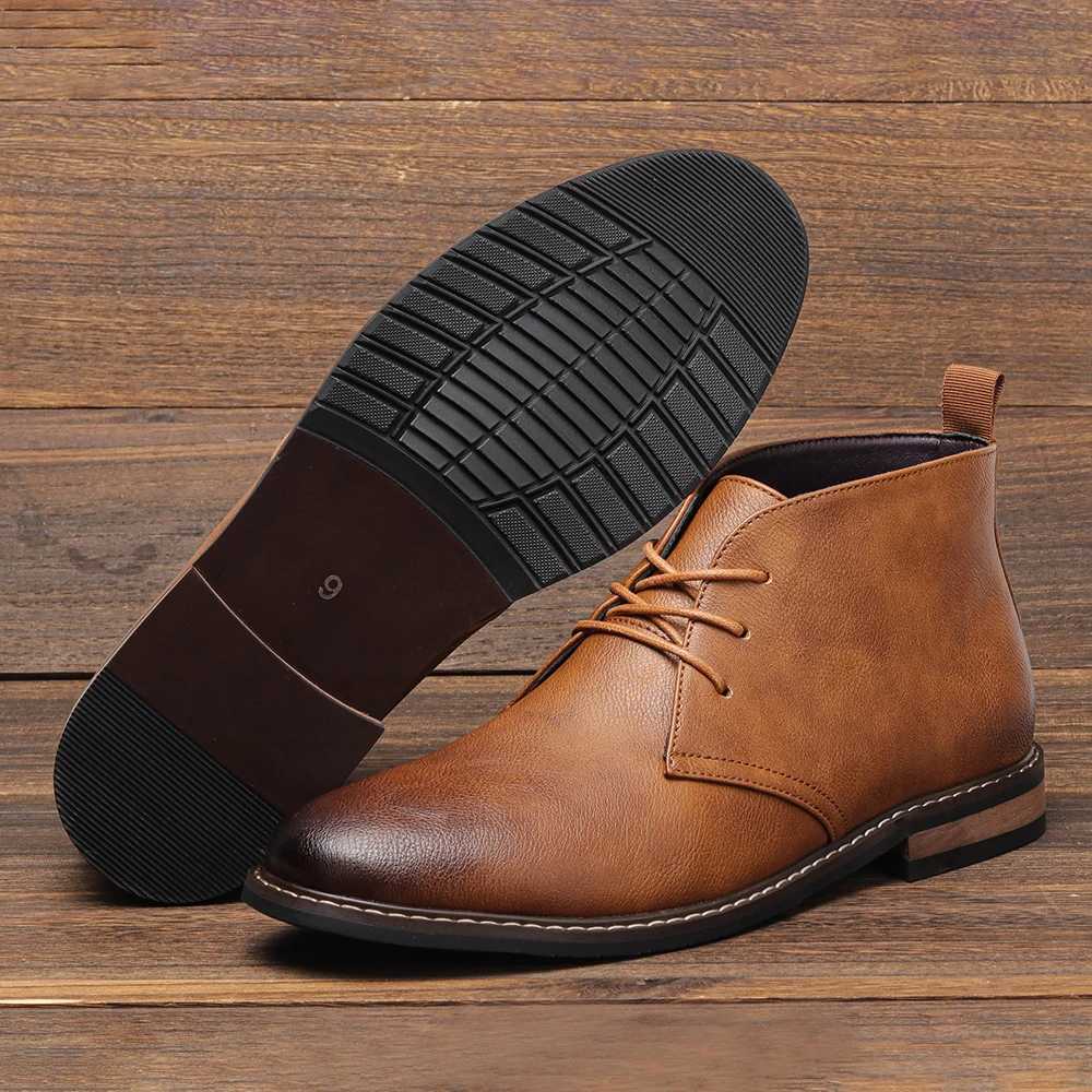 Retro Men Ankle boots Brand Plus Size Desert Boots Comfortable Leather Boots For MenXJ250602
