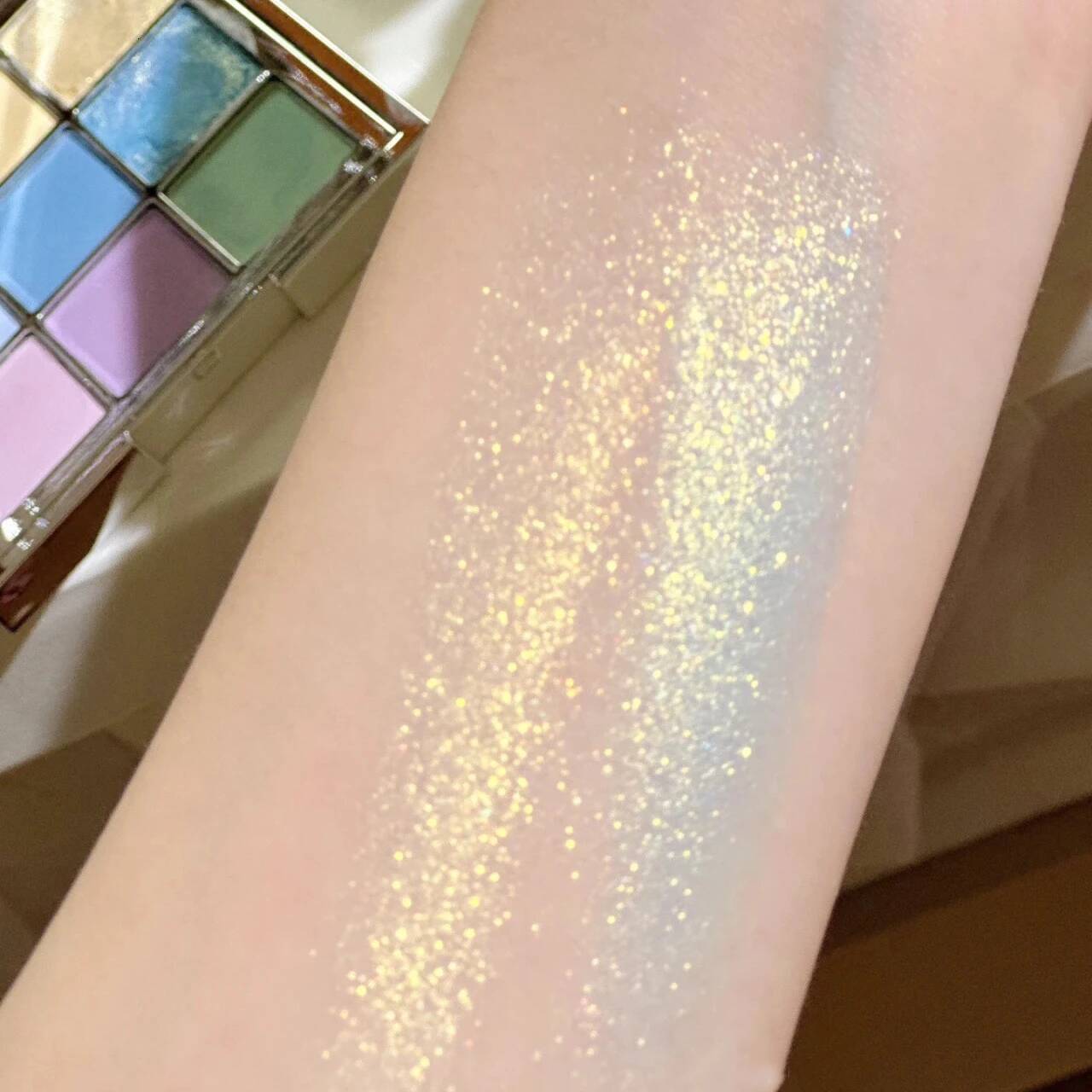 Shedella 9 Color Eyeshadow Palette aron Matte Pearlescent Glitter Waterproof Lasting Play Blue Smoky Novice Makeup