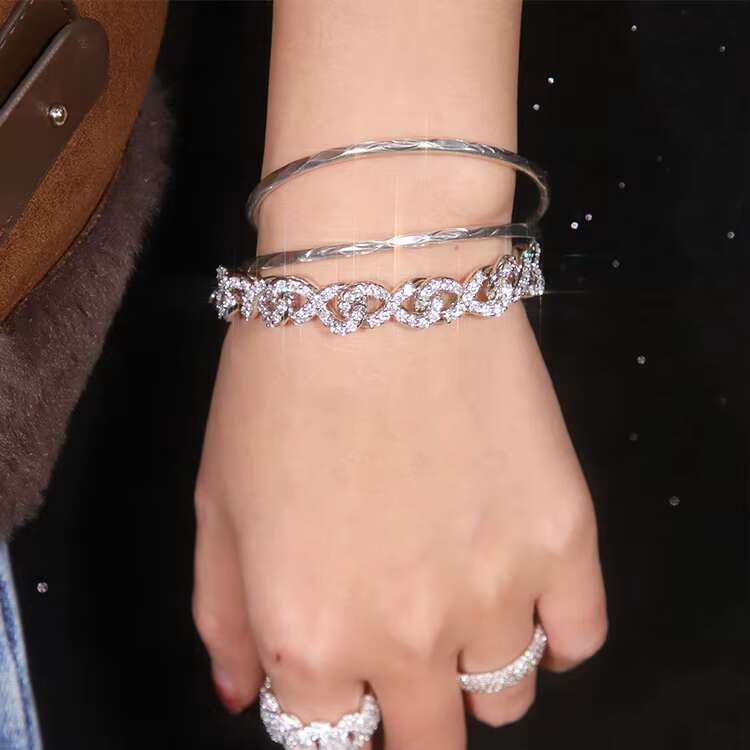 Moissanite Cuban Link Chains Vvs Moissanite Bracelets 925 Sterling Silver Gold Plate Fine Jewelry Bracelets