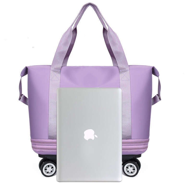 College Student Travel Extra Large Capacity Business Trip Expandable Universal Wheel Lage Oxford Cloth Storage Gym Bag for Women