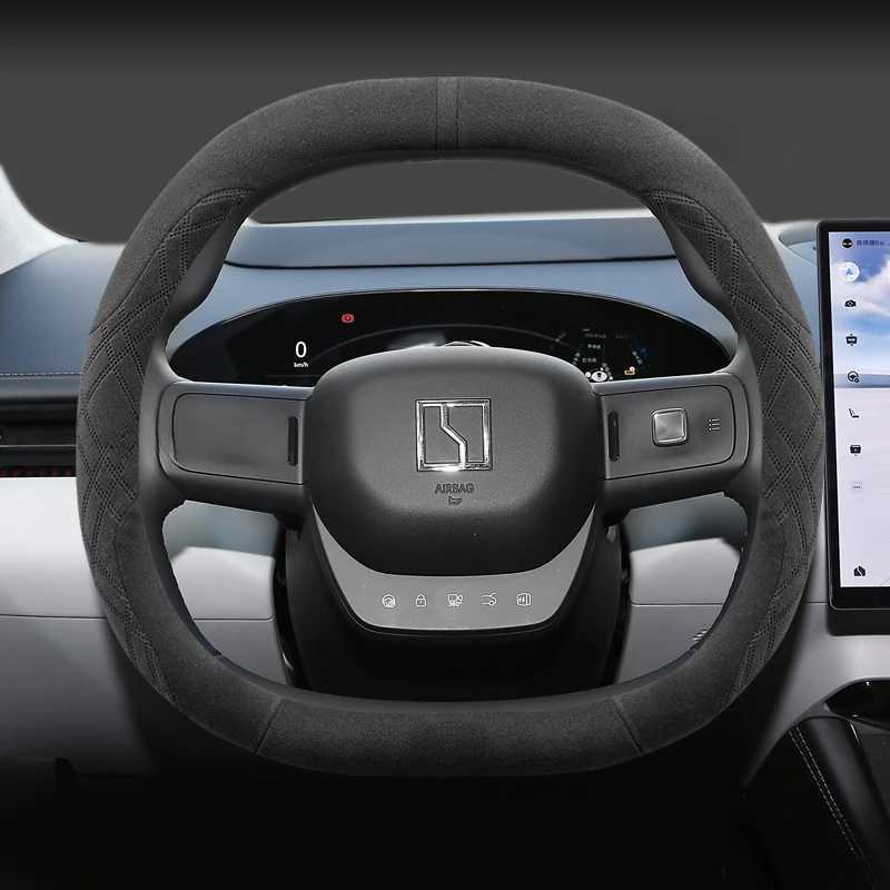Suede Car Steering Wheel Cover for ZEEKR X 007 2022 2023 2024 2025 001 009 7X 2024 2025 Accessories R250603