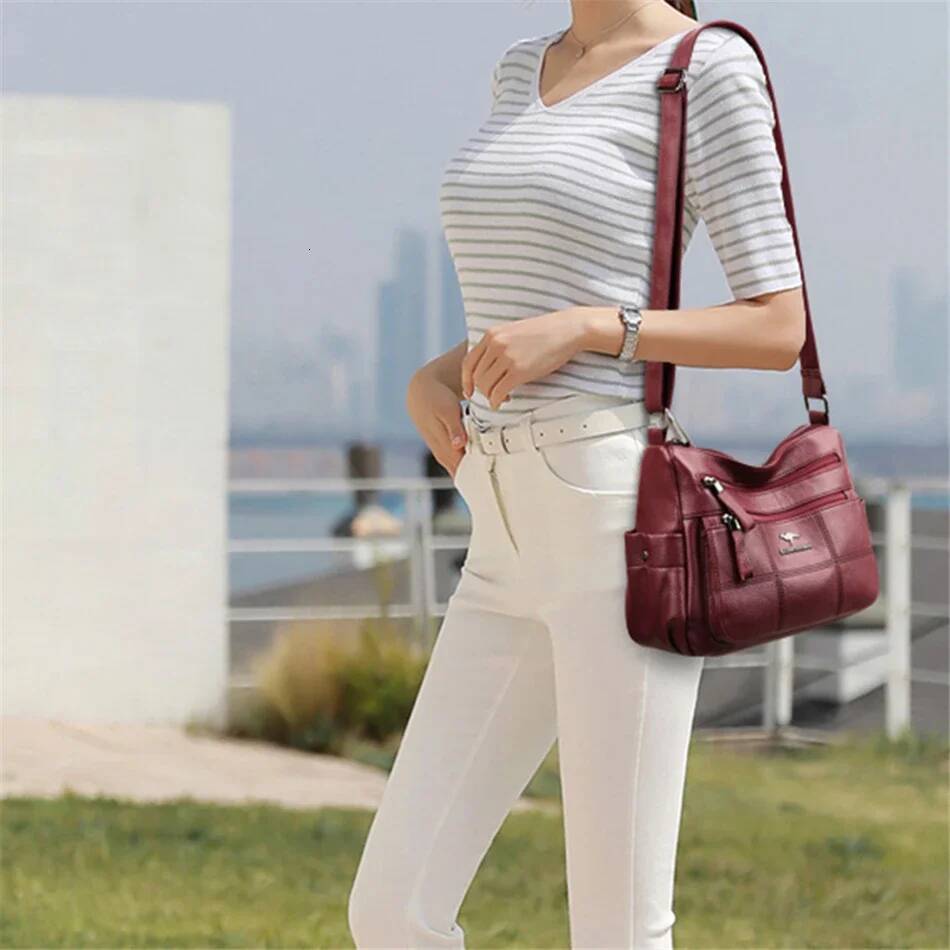 Genuine Brand PU Leather Sac Designer Shoulder Crossbody Hand Bags for Women 2022 Purses and Handbags