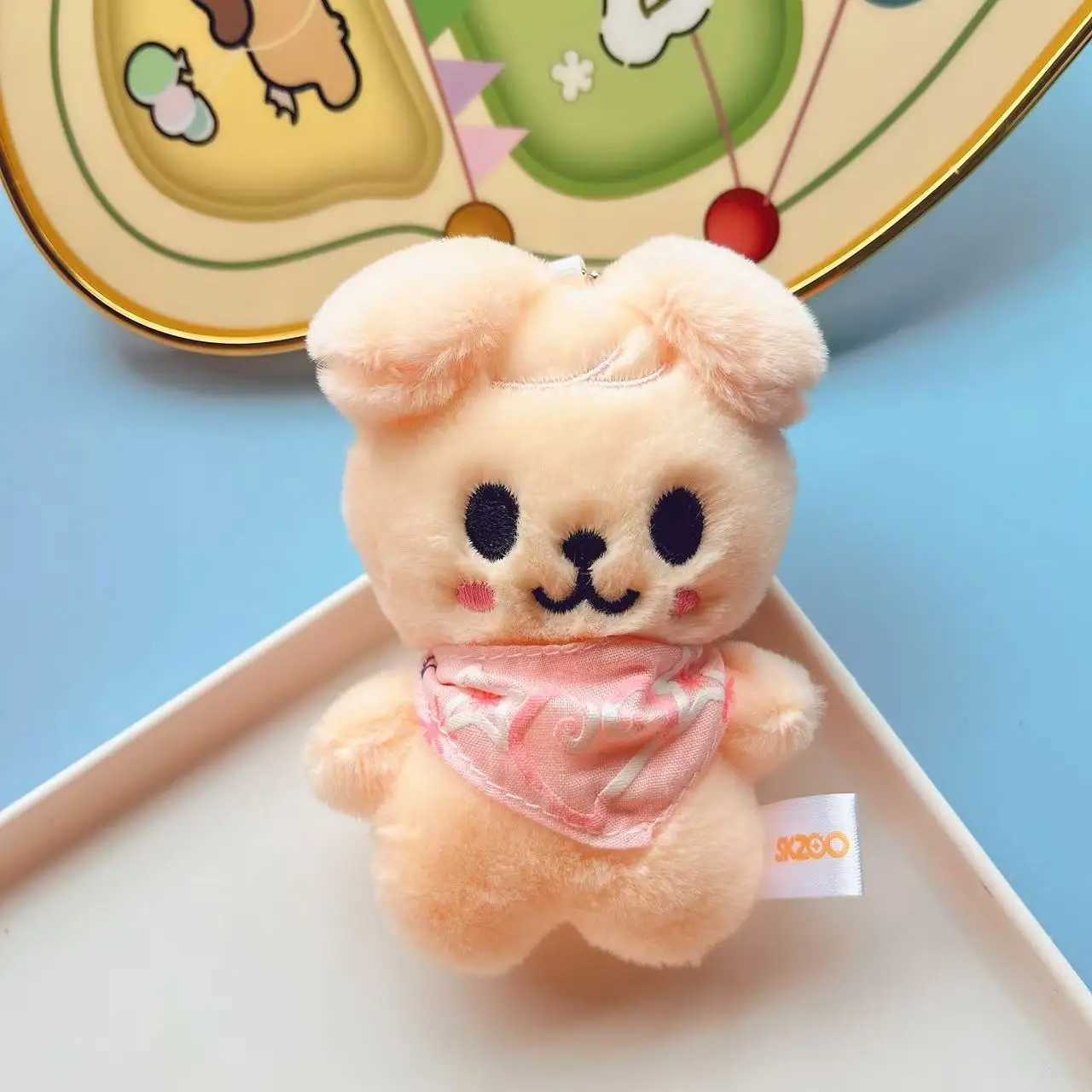 SKZOO Plush Keychain Stray Kids Plush Toy Water Scarf Bean Eye Li Longfu Keychain Pendant Childrens Creative ToyXJ250602