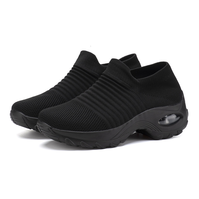Plus Size High Elastic Breathable Casual Shoes Flyknit Spring Autumn Sports Casual Shake Trendy Fashion Lightweight Sock Shoes For Women Ddmysaturn