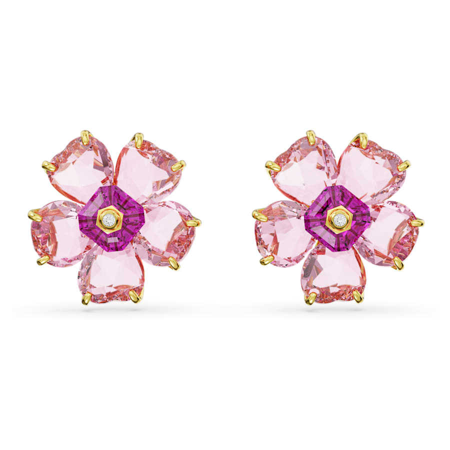2025 New Big circle ice Austria crystal designer earrings for women pink colorful stone drop tassel lovely flower elegant earring earings ear rings je - view 6