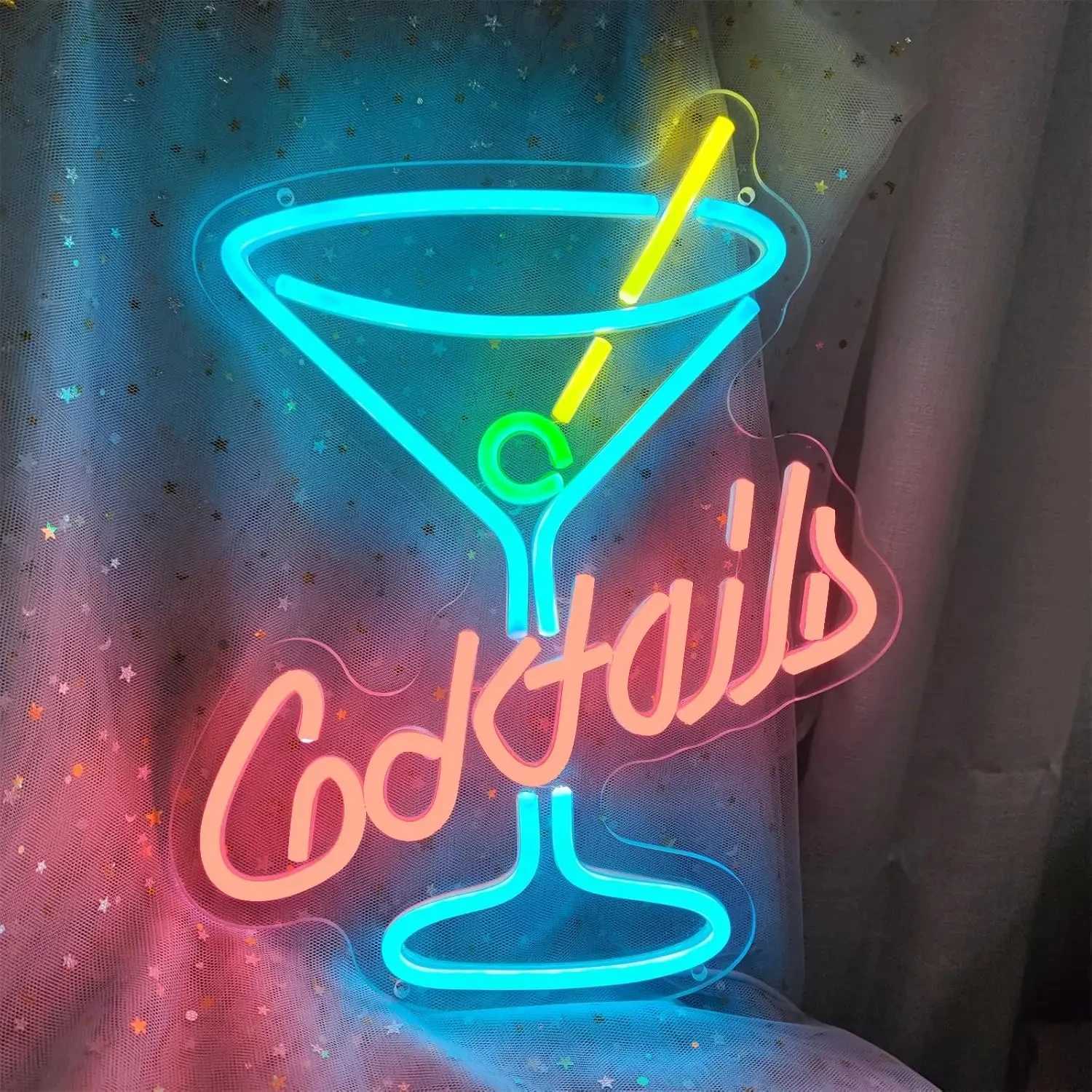 Cocktail neon sign Bar Decoration LED Neon Light for Party Bar Restaurant Night Club Home Kitchen wall decorations lights XJ250602