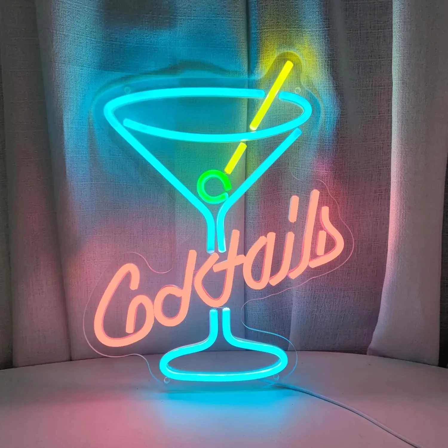 Cocktail neon sign Bar Decoration LED Neon Light for Party Bar Restaurant Night Club Home Kitchen wall decorations lights XJ250602