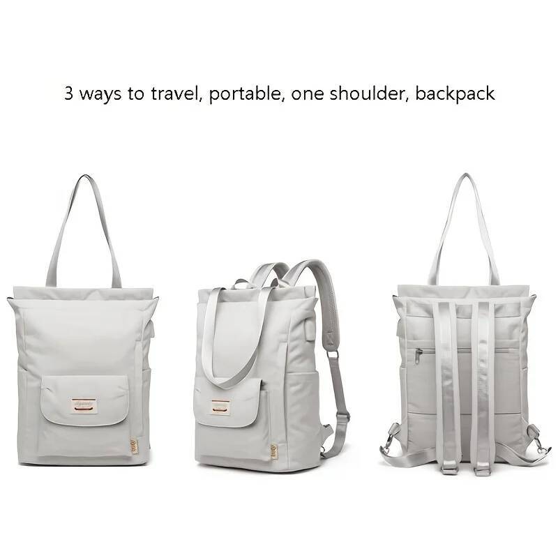 Women backpack Waterproof Stylish Laptop 13 13.3 14 15.6 inch Korean Fashion Oxford Canvas USB College Backpack bag fem