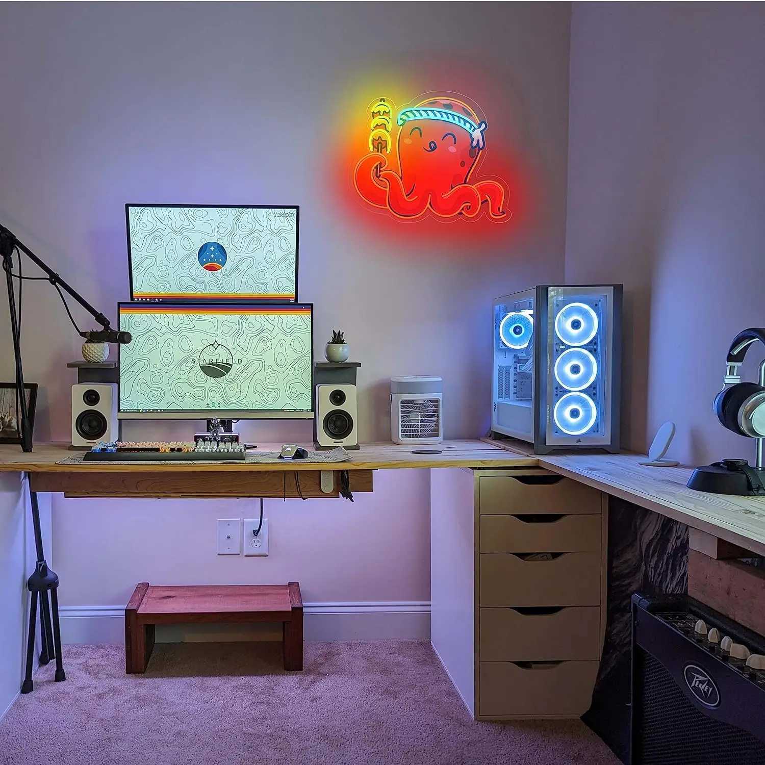 Octopus Neon Signs LED Neon Light Sign Light Up Neon Signs Wall Art Room Decor Ocean Display Neon Artwork for Shop Bedroom XJ250602