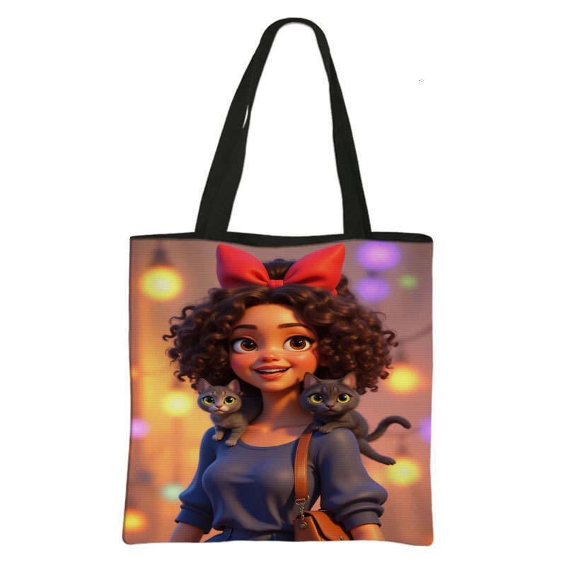 Girls' Handbag Polyester Fashion Women's Crossbody Portable Large Supermarket Shopping Bag