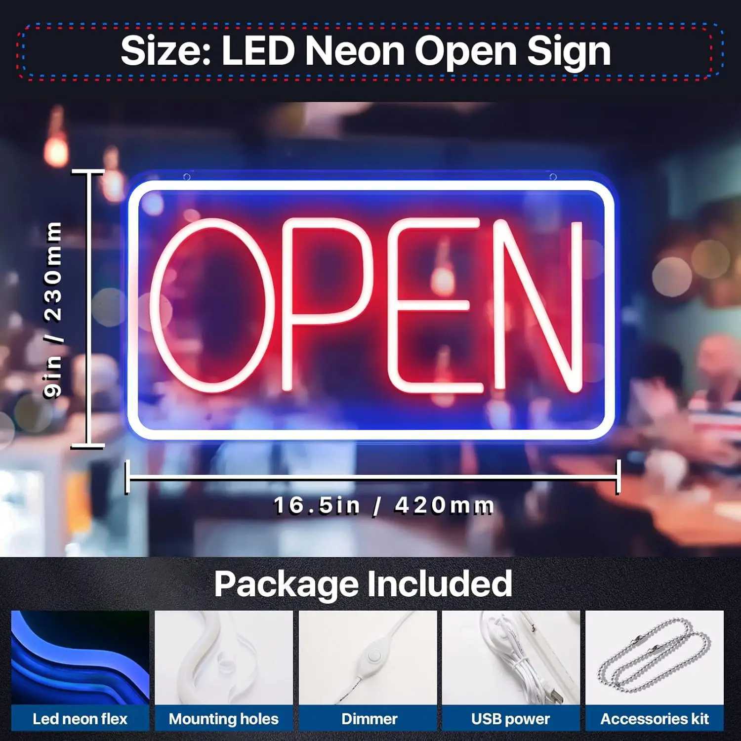 Open Neon Sign USB Powered LED Neon Light Sign for Party Bar Salon Stores Hotel Business Wall Decor Night Light Gifts Home DecorXJ250602