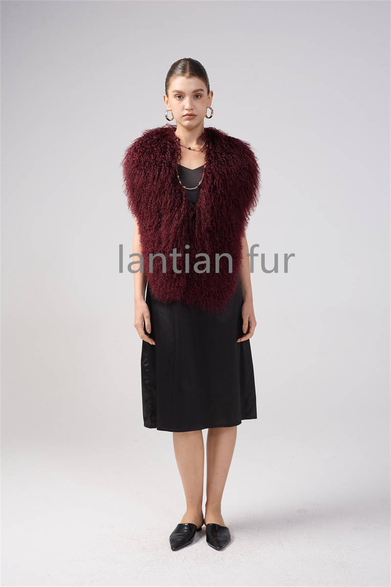 Sexy Women Mongolian Fur Bustiers Tanks Halter Crop Tops Halter Cutout Tank Vest Slim Backless Bandage Fuzz Puffy Cardigan Tops