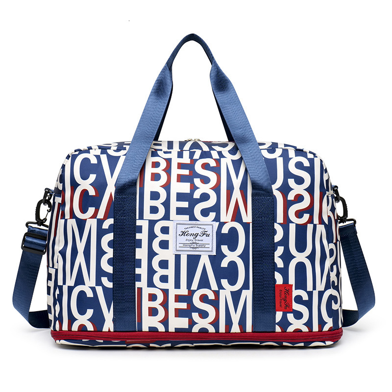 New Tie-Dye Print Gym Large Capacity Dry Wet Separation Sports Training Yoga Short Trip Travel Tote Bag