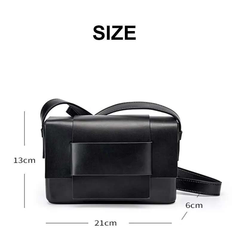 Crossbody Soft Leather Woven Small Square Tofu Bag, Niche Design, Single Shoulder Fashionable Cowhide Women's Bag