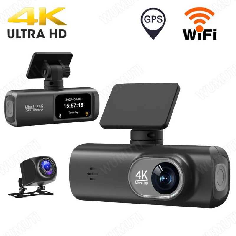 Car dvr UHD 4K Dash Cam for Car dvr Dual Lens Driving Recorder Car dvr 1080P Rear Lens Camera Built-In WiFi GPS dashcam Black Box R250529