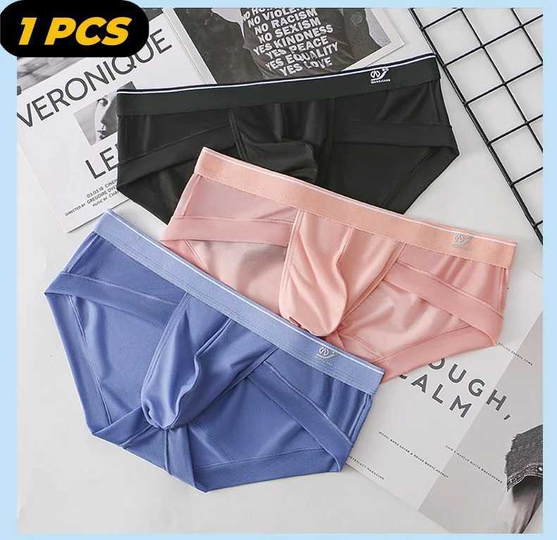 PCS Summer New Mens Triangle Underwear Ice Silk Mesh Fabric Breathable Quick Drying Mens Underwear Solid Color Underwear Men W250603