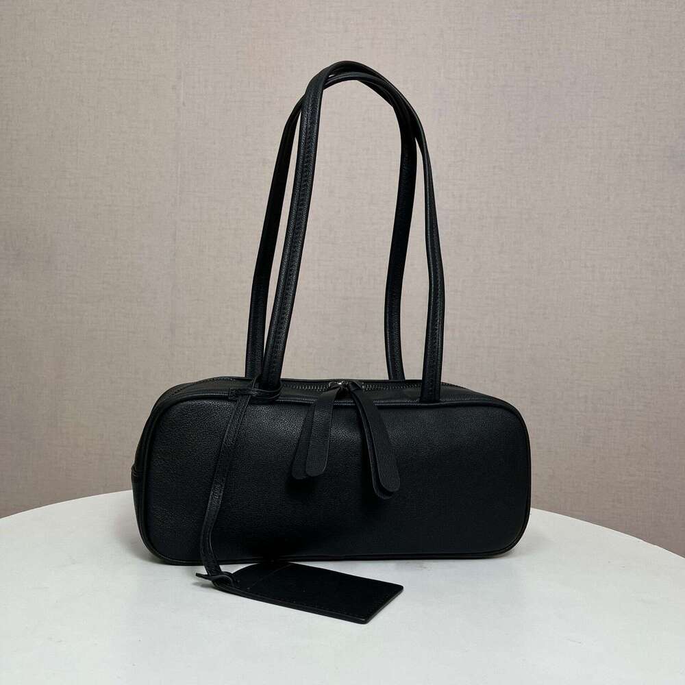 Rectangular Soft Genuine Leather Light Luxury Niche Large Capacity Top Layer Cowhide Double Strap Single Shoulder Underarm Bag