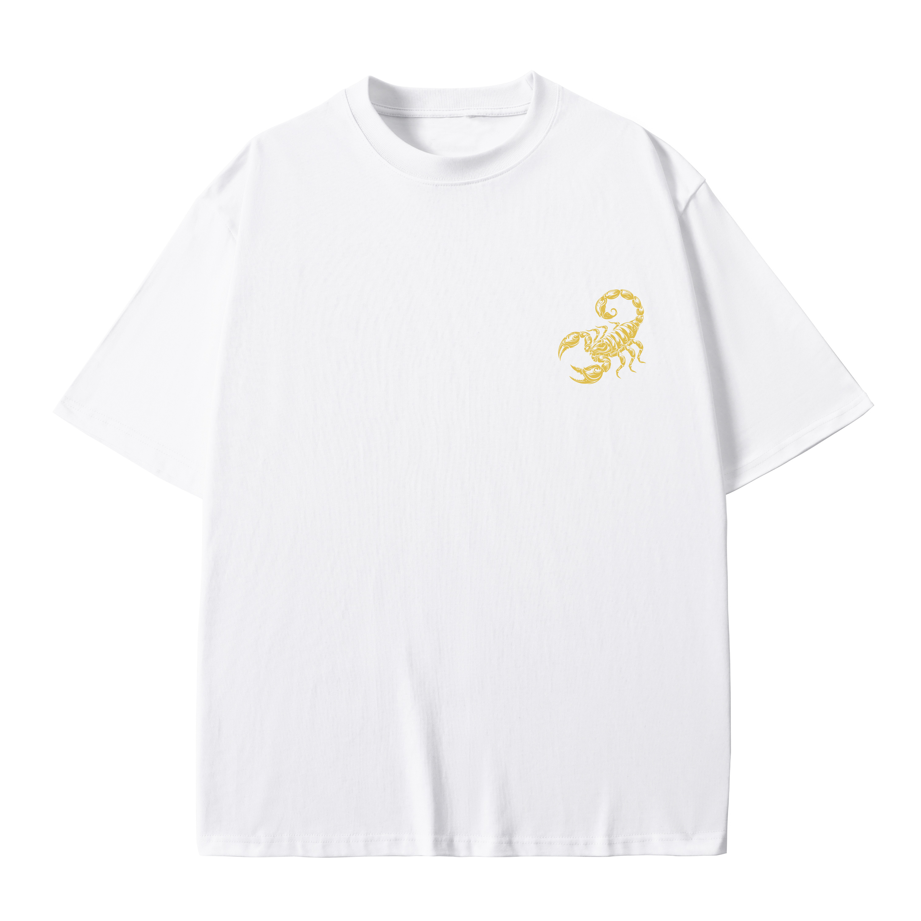 T-shirt men's top designer cotton T-shirt Scorpion pattern short sleeved clothing high-quality fashionable T-shirt