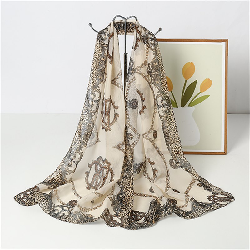 K913 High-end new chiffon scarf for women's decorative versatile gauze scarf firework scarf square dance scarf