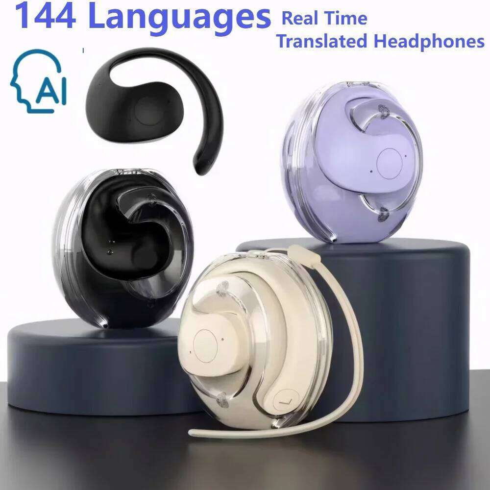 Intelligent Real-time Global 144 Languages Wireless BT Translation Earphones Waterproof Smart Voice Earbuds