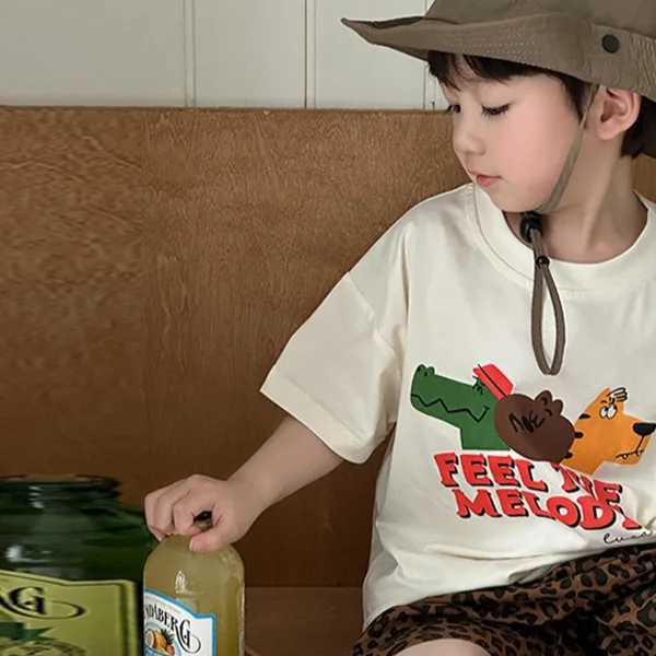 Girls Tees Cotton Sequins Boys Summer New Cute Tees for Toddlers Outerwear Cartoon Short-sleeved Childrens T-shirt T250603