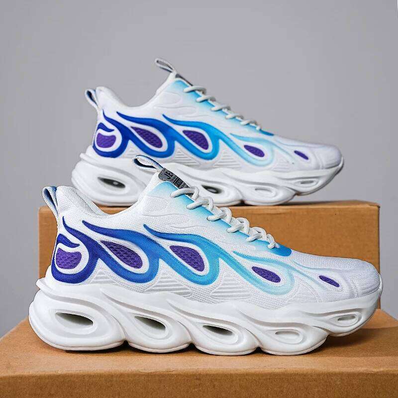 YRZL Men's Breathable Casual Sports Lightweight Non Slip Running Shoes Thick Bottom Comfortable Sneakers for Men