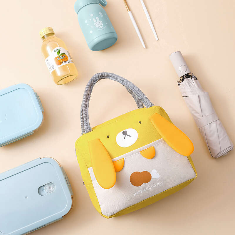 New Cartoon 3D Cute Oxford Cloth Elementary School Student Handheld Lunch Container Insulated Bag