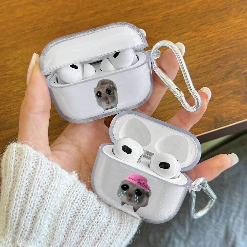1 3 4 Im Just A Girl Sad Hamster TPU Soft Cover For Pro 2 Wireless Headphone Protective Case