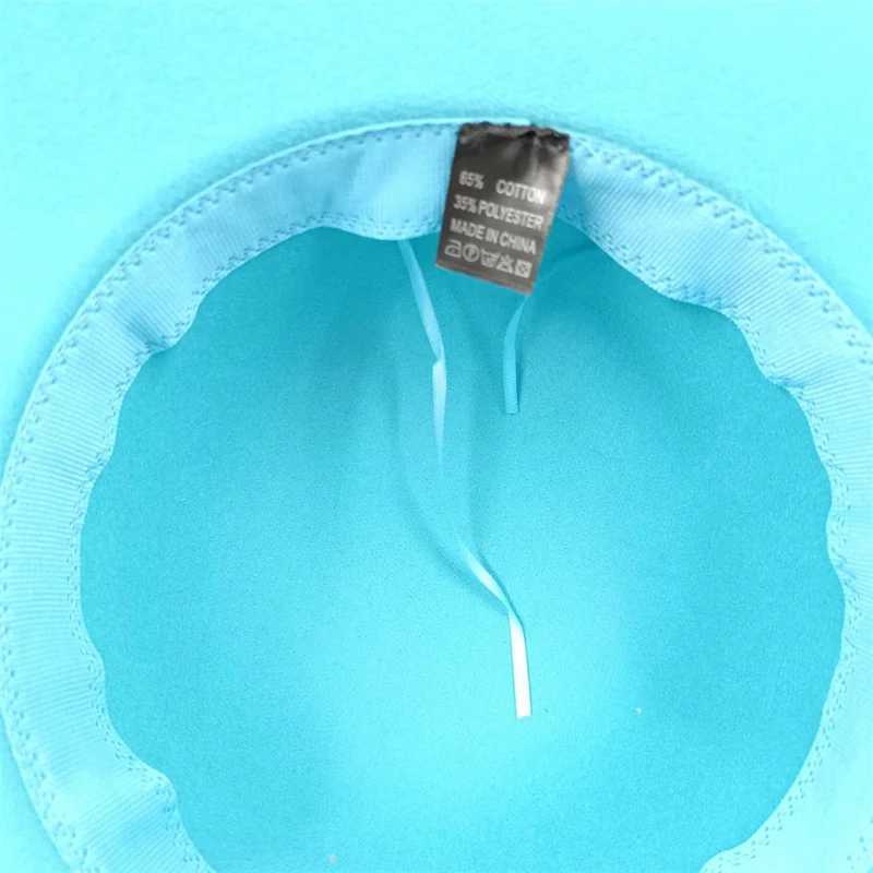 2023 Fedora Hat Wide Brim Felt Cap Summer Beach Womens Girl Lady Travel Flopy Beach Sun Hat Foldable Lake Blue Purple W250602