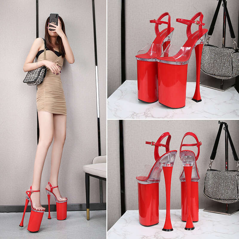 Super High Heels Hentian Sexy Nightclub Waterproof Strip Super High Heels 26Cm Car Model Sandals For Short Women Catwalk Pole Dance Platform High Heel
