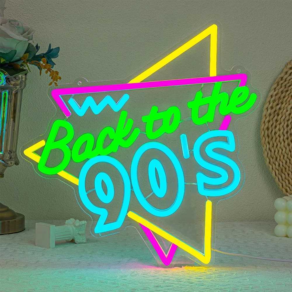 To The 80s Back Neon LED Sign Retro Game Console Room Decoration For Retro Store Disco Living Room Party Dimmable Wall Lamp XJ250602