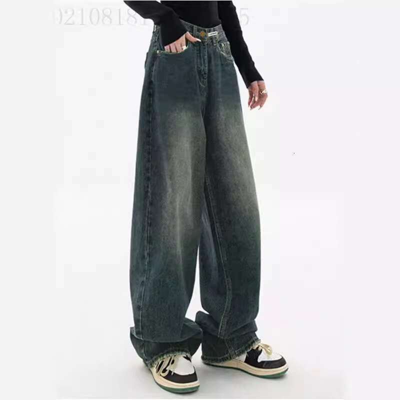 Fashionable Design Loose High-Waisted Slimming Wide-Leg Pants For Women B5