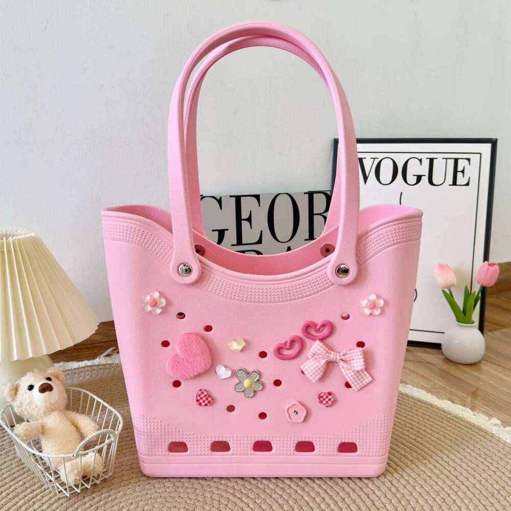 Fashionable EVA Holey 2025 New Cross-Border Large Capacity Tote Waterproof Sandy Beach Bag For Outdoor Travel