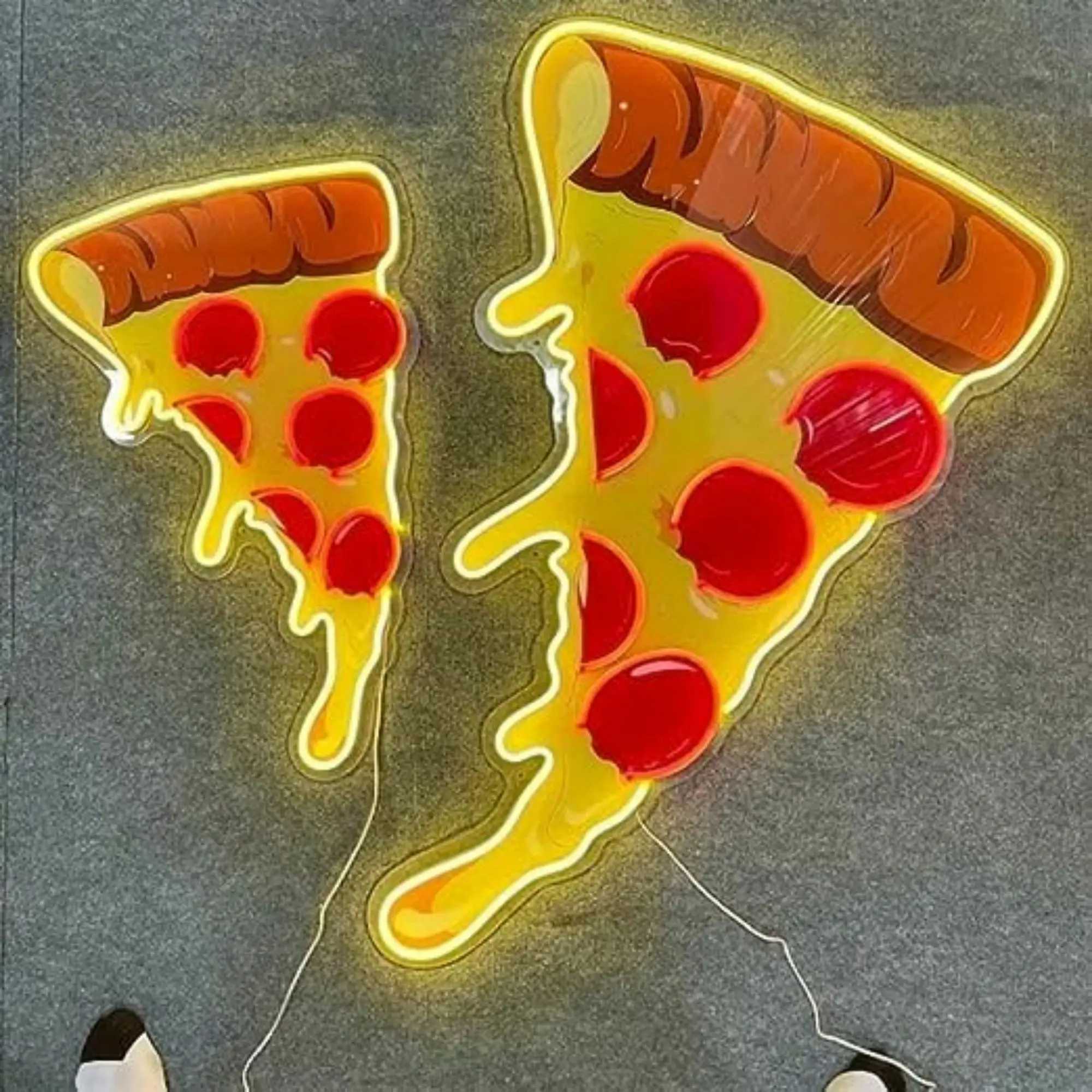 Pizza Neon Signs Light Sign for Wall Decor USB LED Neon Light Sign Bar Pub Store Club Garage Bedroom Man Cave Home Artwork XJ250602