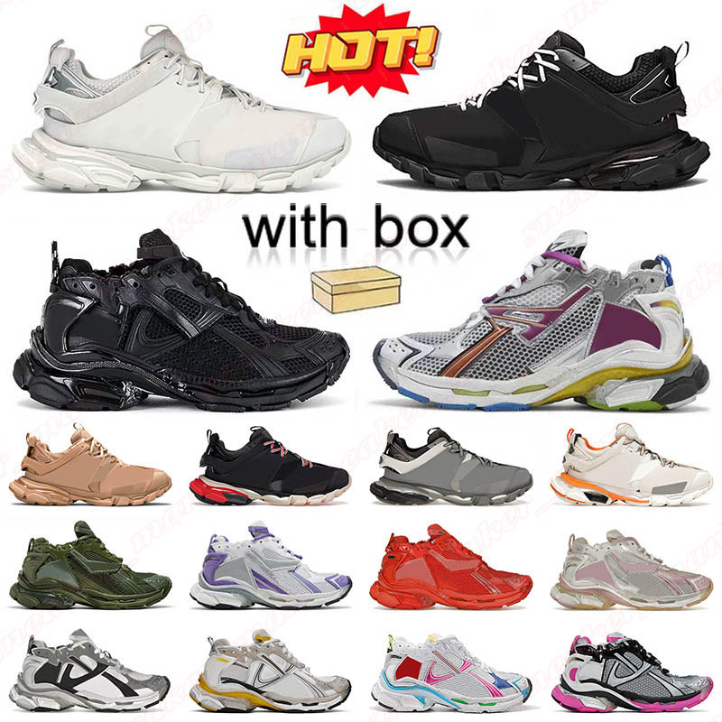 with box designer luxury runner 7 7.5 sneakers shoes vintage multicolor black track 3 printed plate-forme tess.s. mens women dhgate gomma trainers runners
