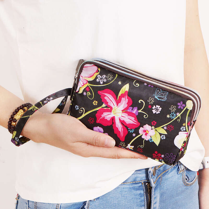 2024 New Women's Long Phone Wallet Clutch Bag Fabric Coin Purse Small Handbag for Women