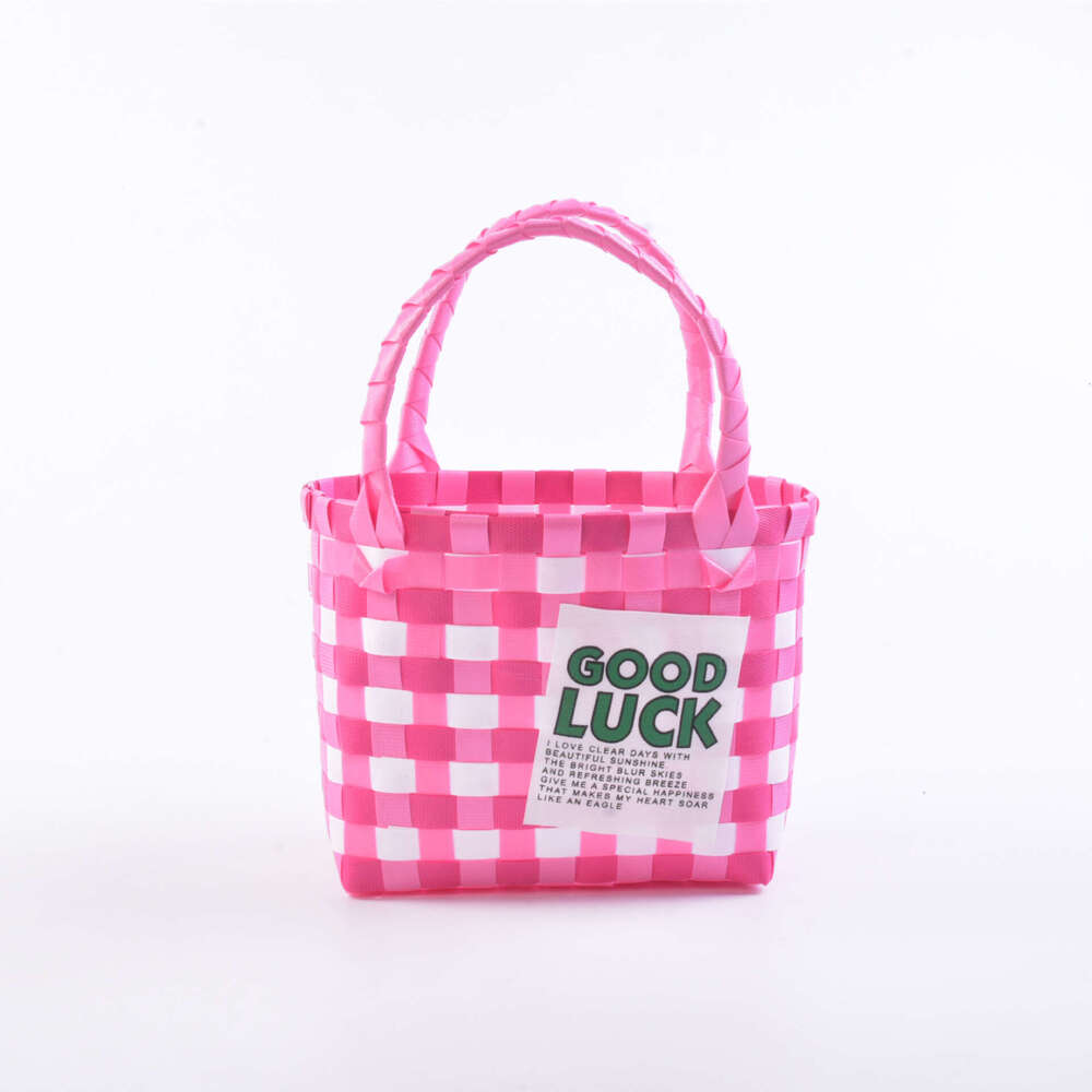 Gift Bag Internet Celebrity Plastic Woven Vegetable Storage Basket Handbag