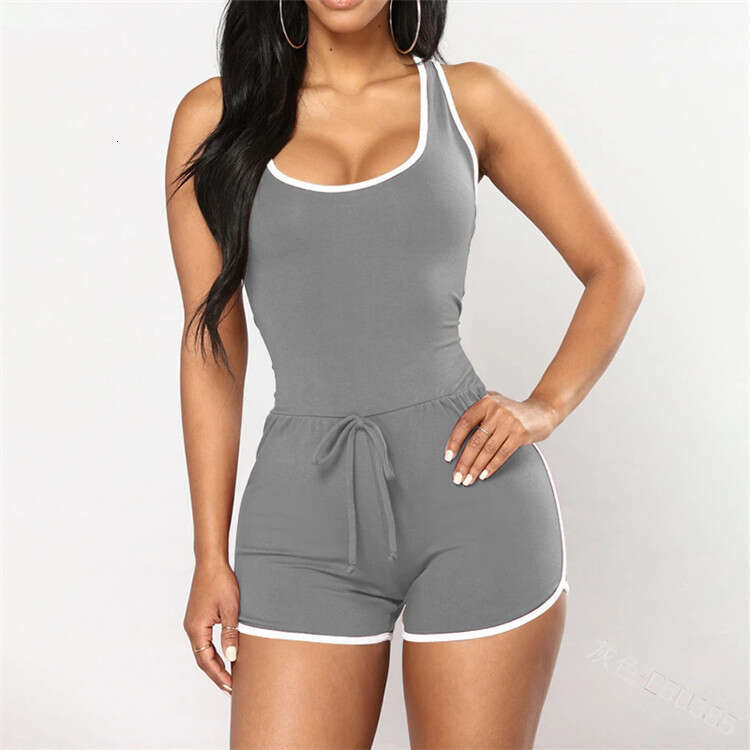 Sexy One-Piece Swimsuit Women's Solid Color Boxer Bikini Swimwear B5