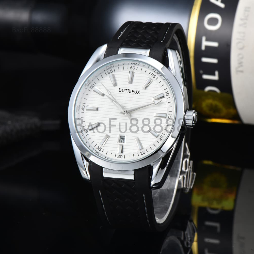 2025 Hot Luxury Watches for Men Sport Quartz Wristwatch Popular Rubber Strap Automatic Date Daily Waterproof Business Male Clocks for Gift Wholesale