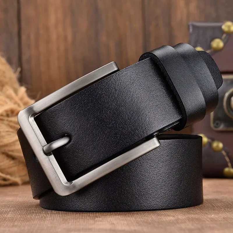 Belt mens genuine leather needle buckle layer pure cowhide belt mens youth retro casual Korean version middle-aged jeans b XJ250602