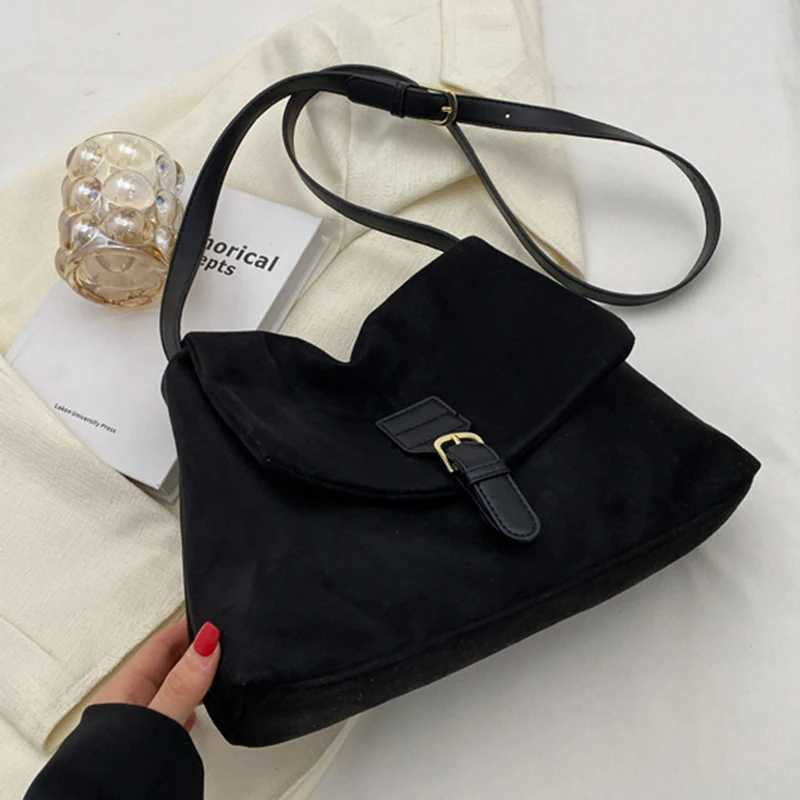 Women Suede Soft PU Leather Handbags Designer Fashion Messenger Bag Solid Color Shoulder Crossbody Bag W250602