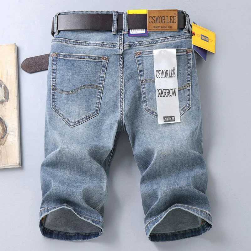 2025 Summer Brand Stretch Thin Bermuda Masculina Cotton Denim Jeans Men Knee Length Soft Mens Clothing Shorts Size 28-35-40 T250603
