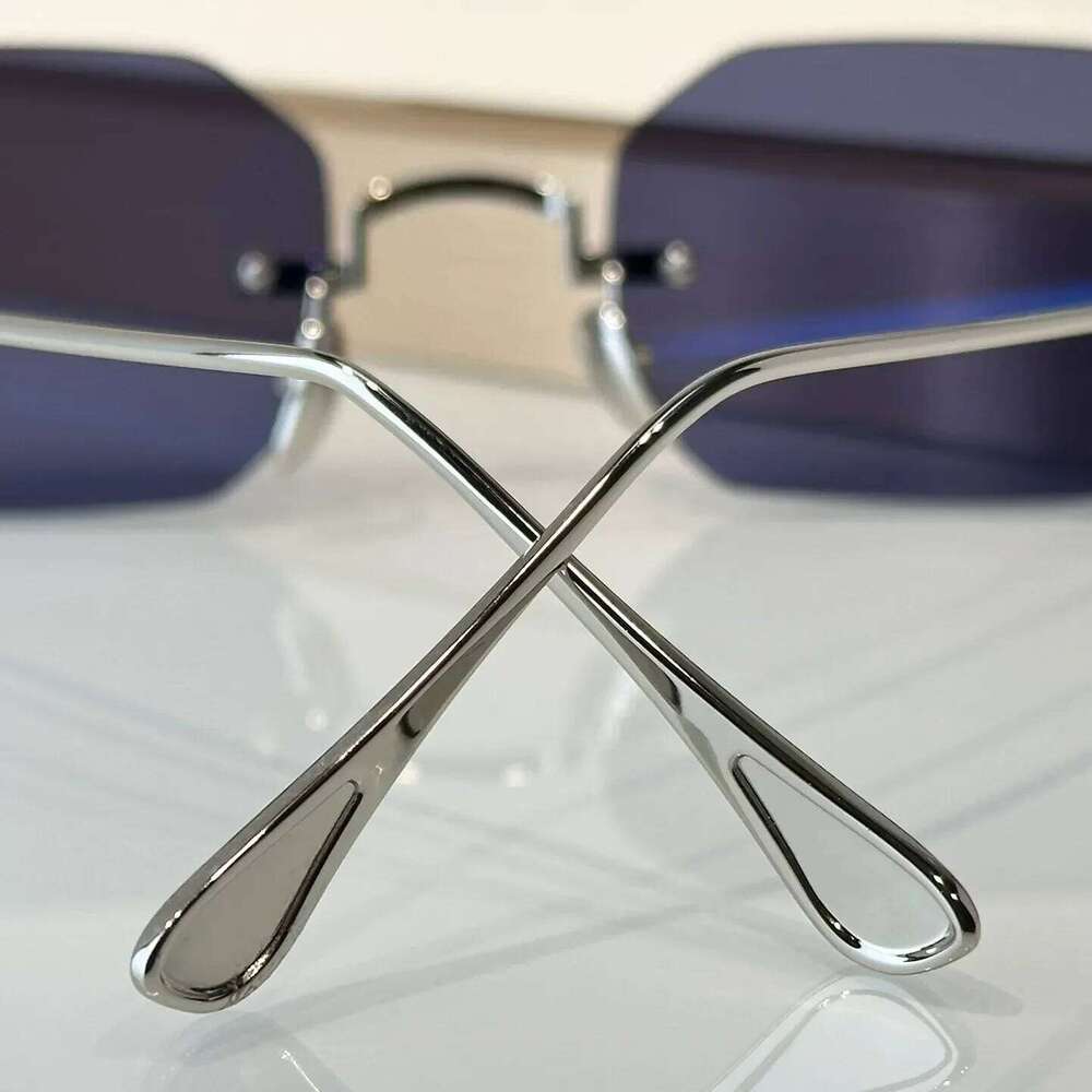 AMARU Fashion Sunglasses For Unisex Summer Designer Stylish High Street Style Anti-Ultraviolet Plate Frameless Glass Random Box