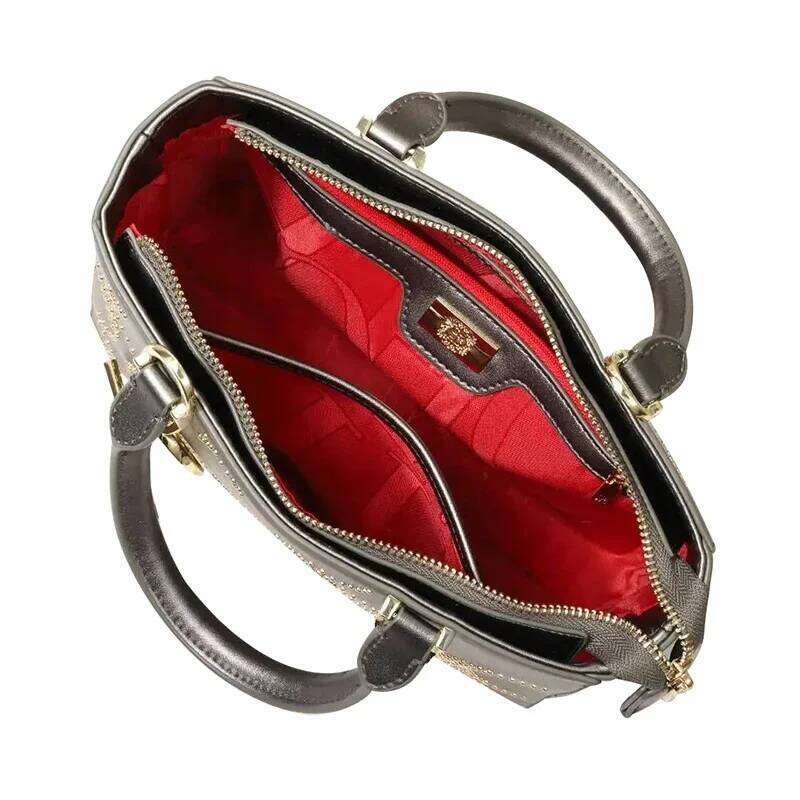 CH Large Capacity Zipper Ladies Crossbody Women's Shoulder Bag Versatile Solid Colour Letter Printing Design