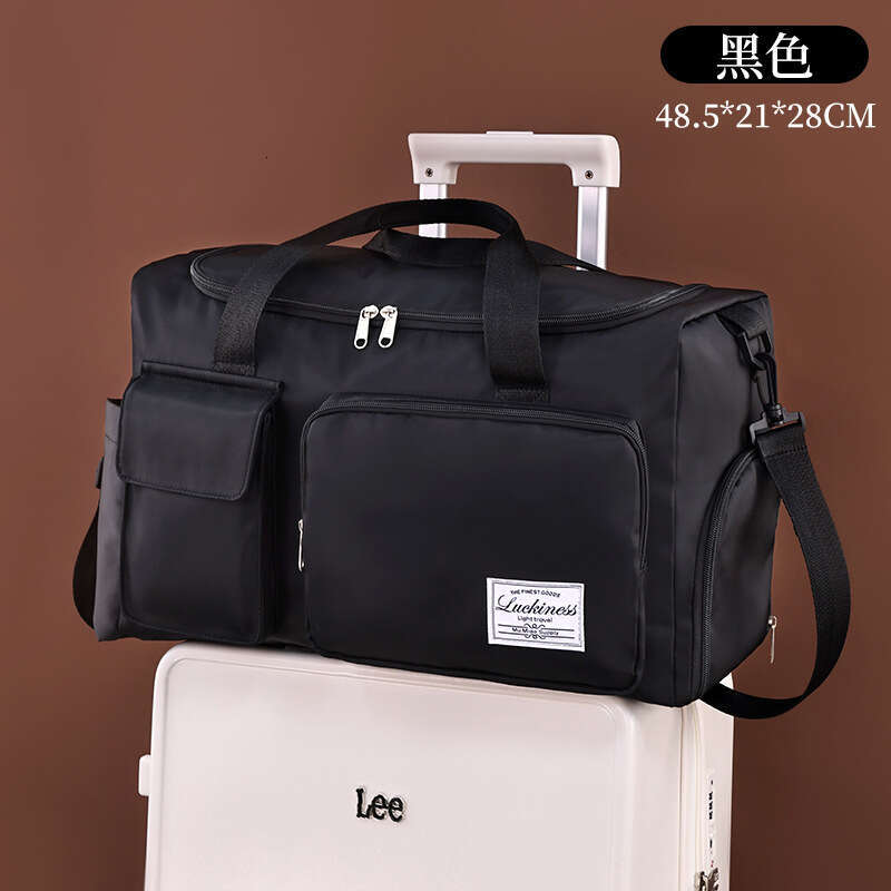 New Large Capacity Waterproof Lage with Handle and Shoulder Strap, Convertible to Trolley, Multi-layer Storage Travel Bag