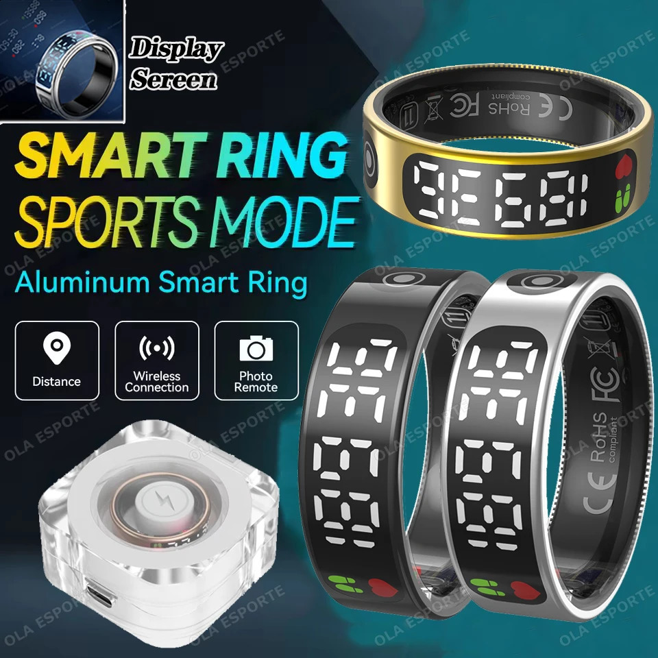 2025 For Ring Smart Touch Disaply Screen Ring Gesture Video Health Monitor 5ATM Waterproof SmartRing Men Women 250526