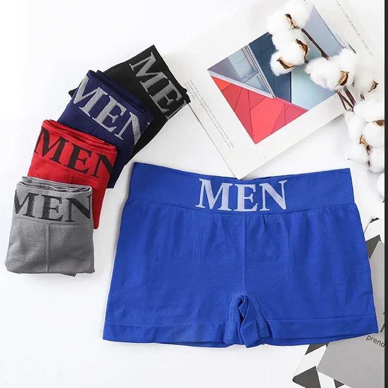 4Pcs Mens Underwear Breathable Boxer Briefs Solid Underpants Comfortable Boxer Shorts Panties Breathable Pantyhose W250603