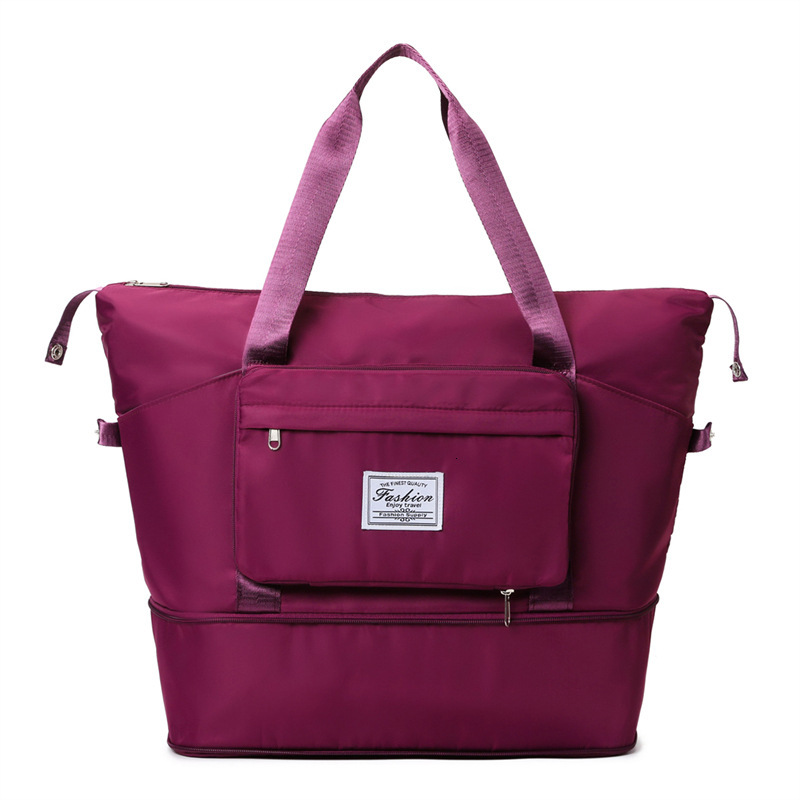 Foldable Can Be Stacked with Trolley Case, Large Capacity Travel Fiess Bag, Lightweight Storage for Short Trips, Lage Bag