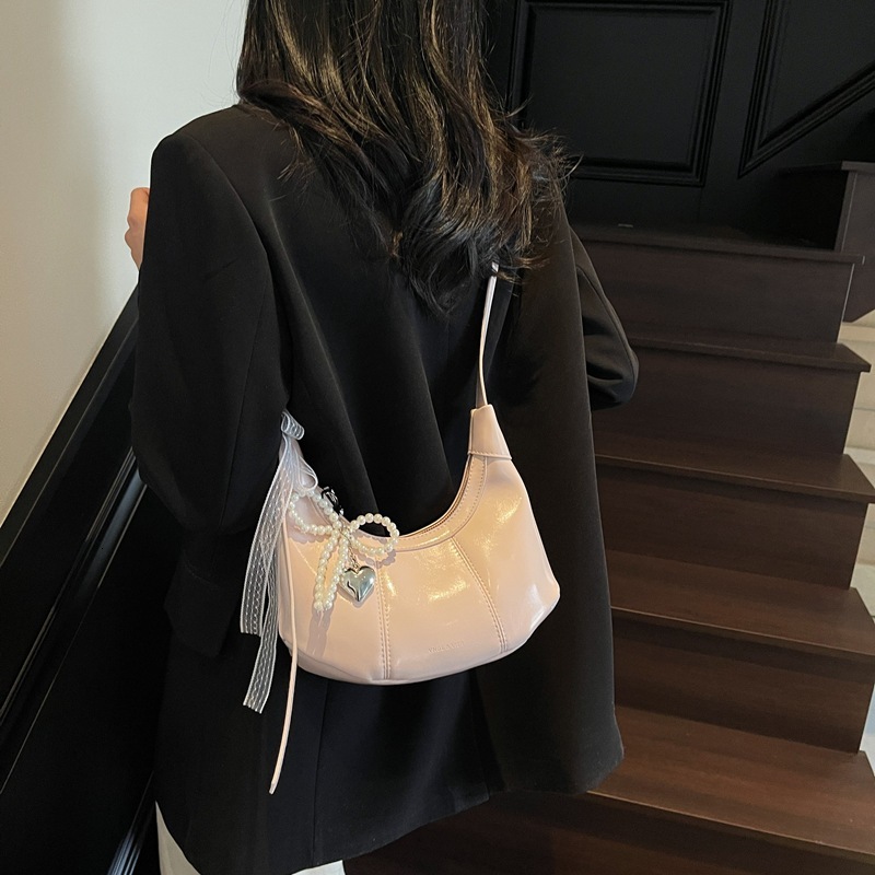 designer High-End Underarm Croissant Bag Women's Single Shoulder Crossbody Small Bag 2025 New Spring Summer Simple Commuter Dumpling Bag